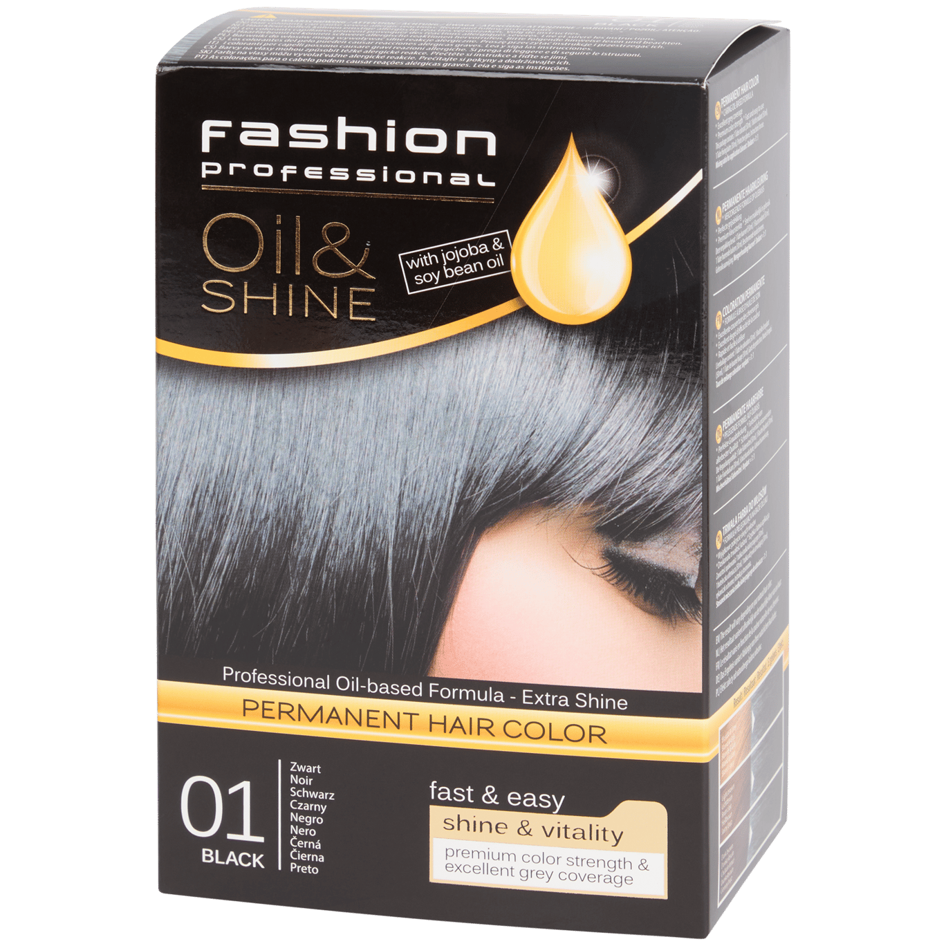 Coloration permanente pour cheveux Fashion Professional Oil & Shine