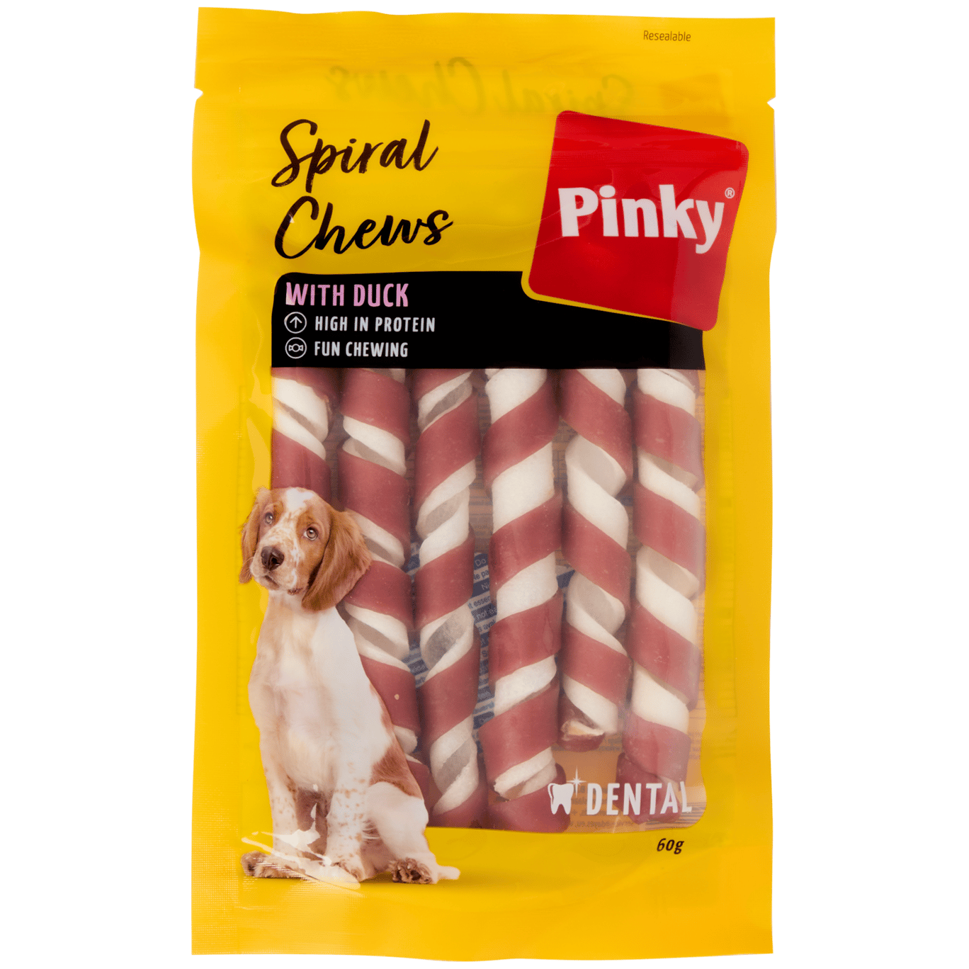 Pinky hondensnacks Spiral Chews Eend