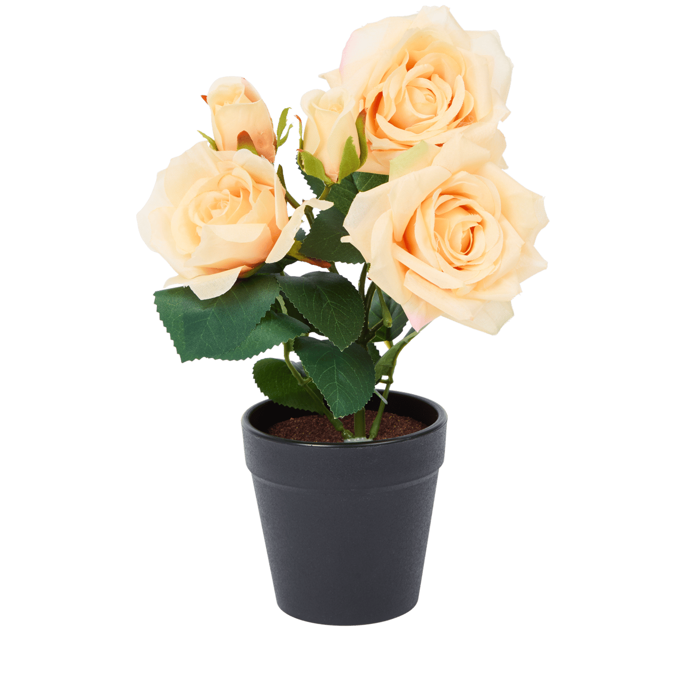 Rose artificielle en pot