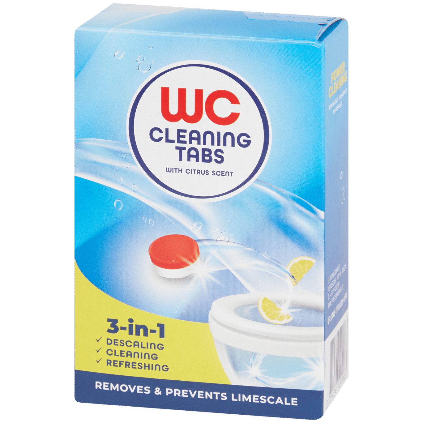 pastilles de nettoyage pour toilettes au parfum océan 3 en 1/24 pièces