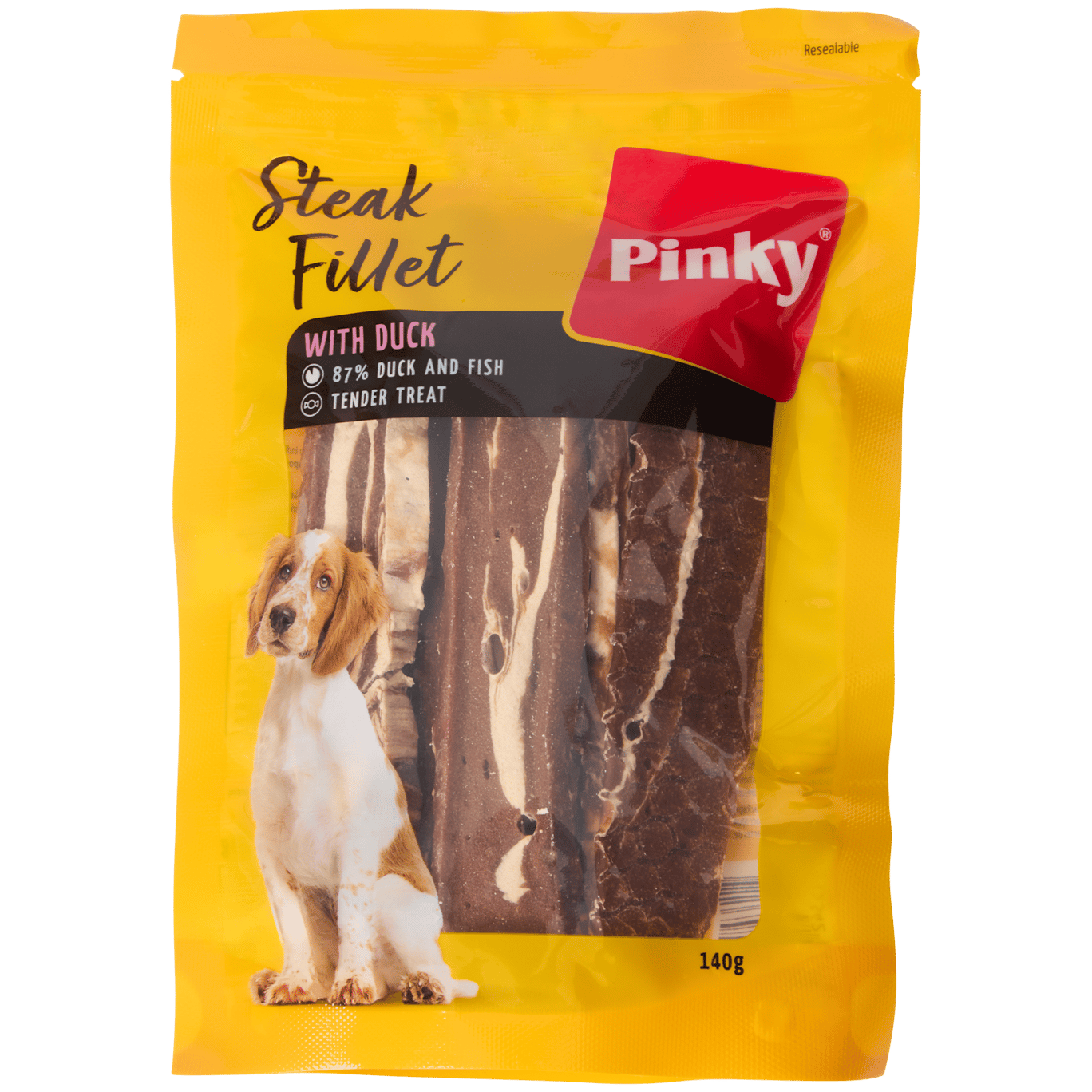 Bâtonnets à mâcher pour chien Pinky Steak Fillets