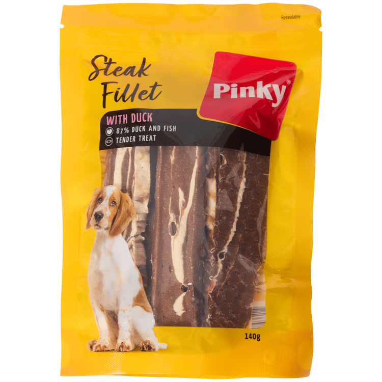 Bâtonnets à mâcher pour chien Pinky Steak Fillets