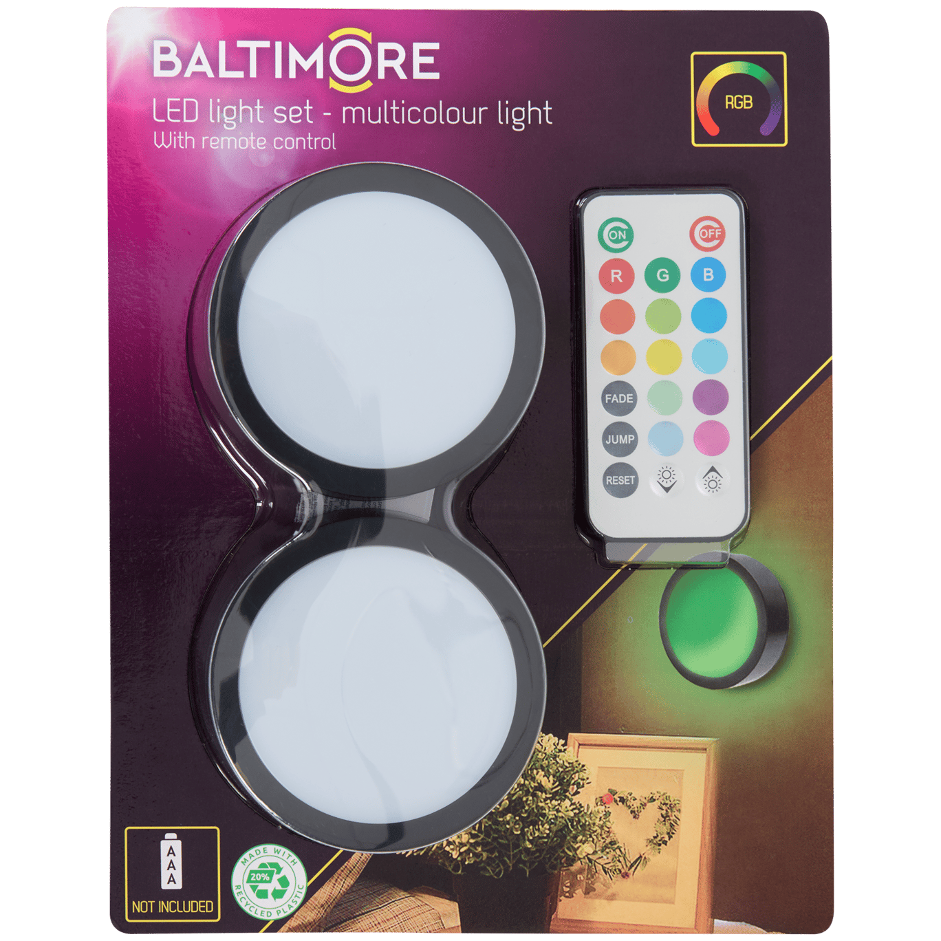 Wciskane lampy z pilotem zdalnego sterowania Baltimore