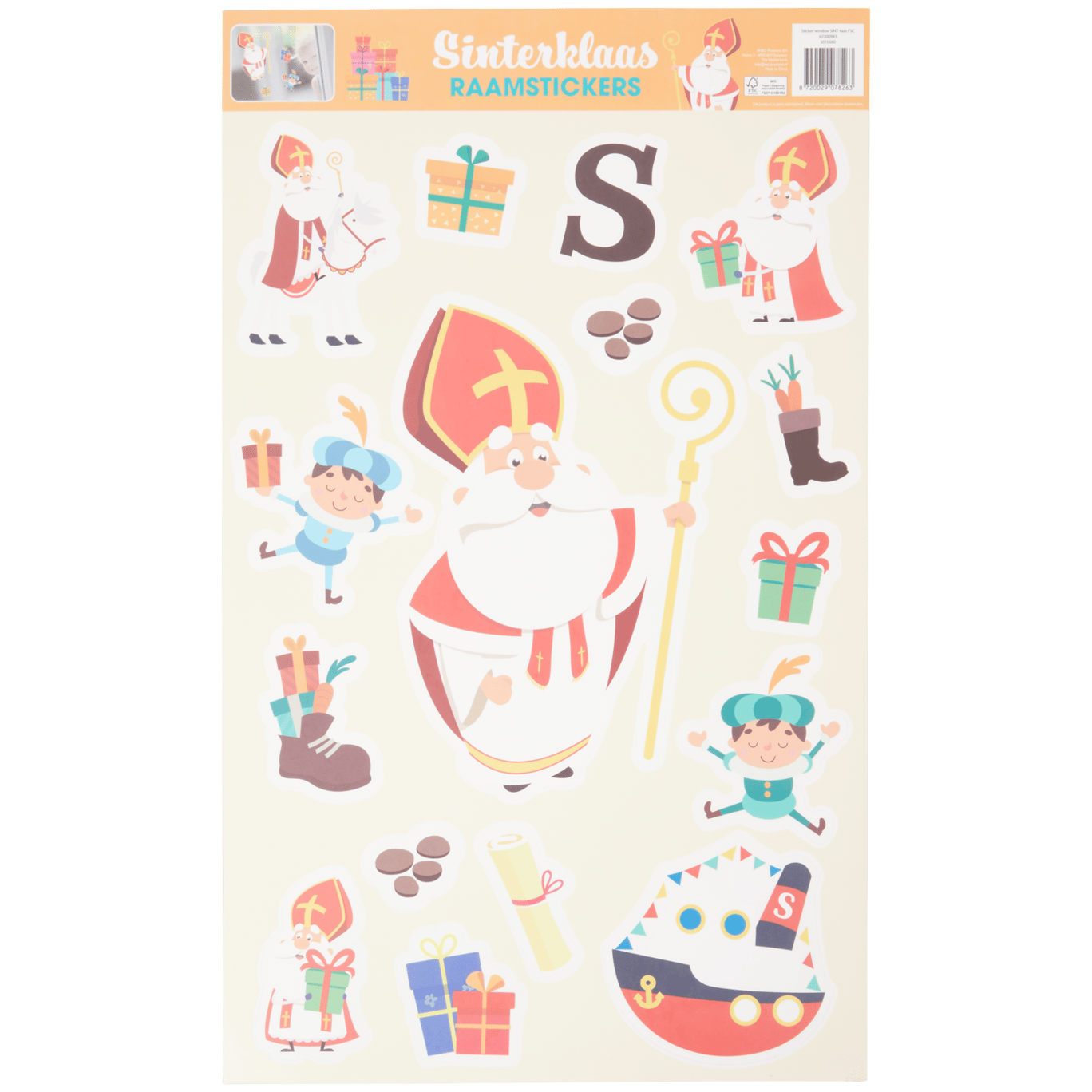 Sinterklaas raamstickers