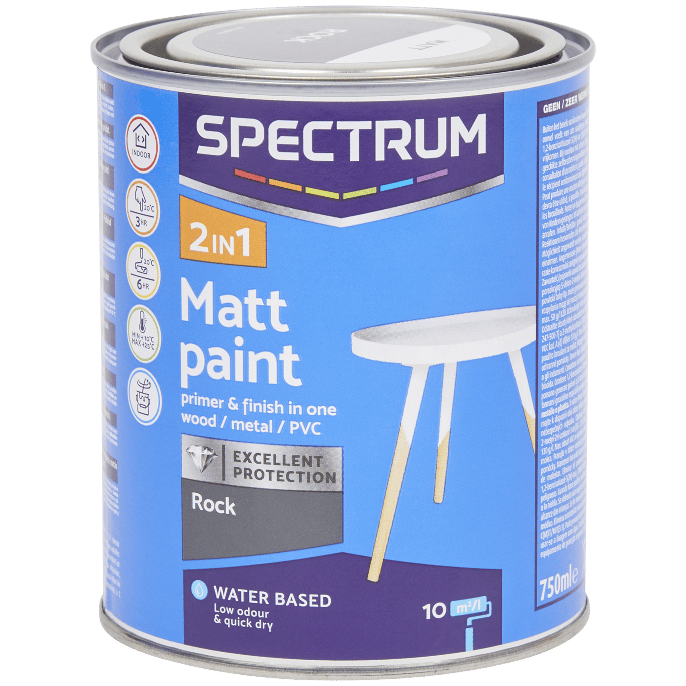 Peinture mate 2-en-1 Spectrum Rock
