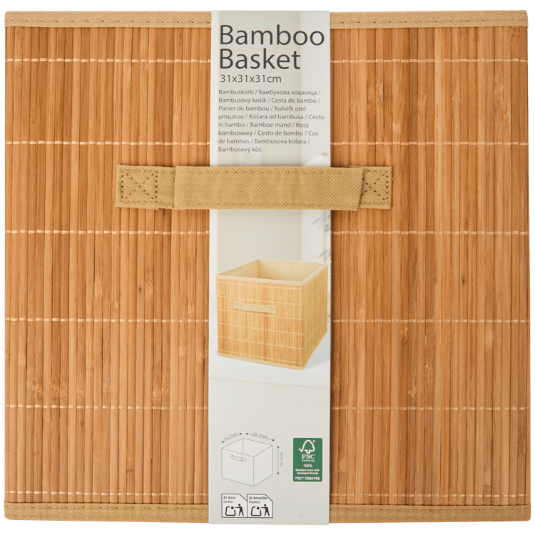 Panier de rangement en bambou