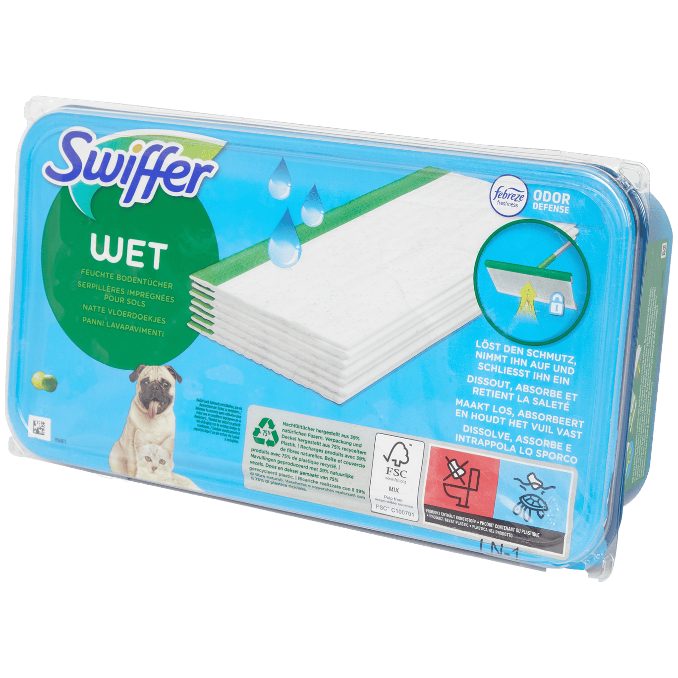 Swiffer Serpillières imprégnées pour sols Swiffer Wet