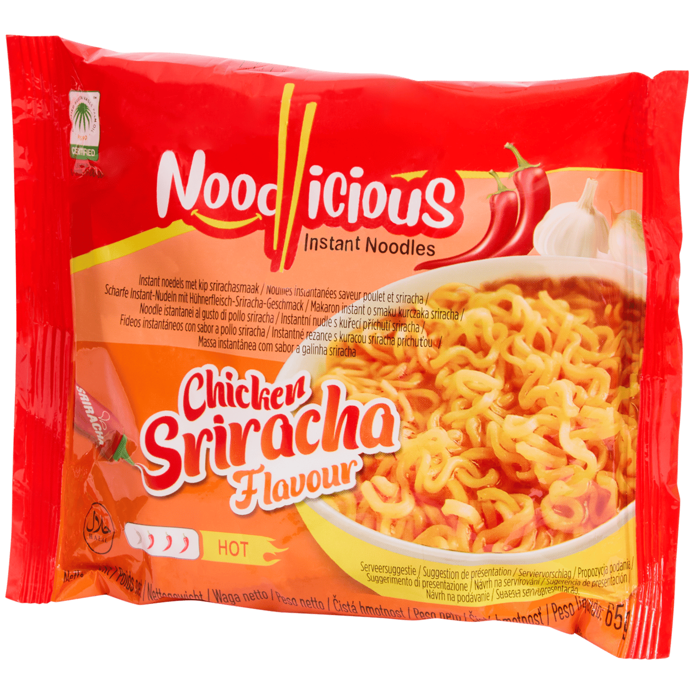 Instantní nudle Noodlicious Kuřecí Sriracha