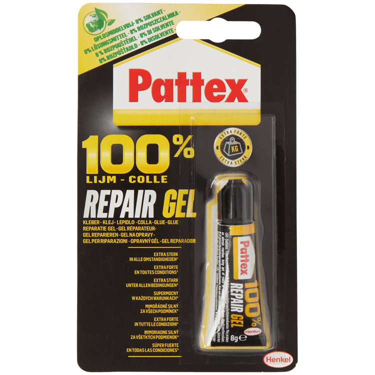 100 % gélové lepidlo na opravy Pattex