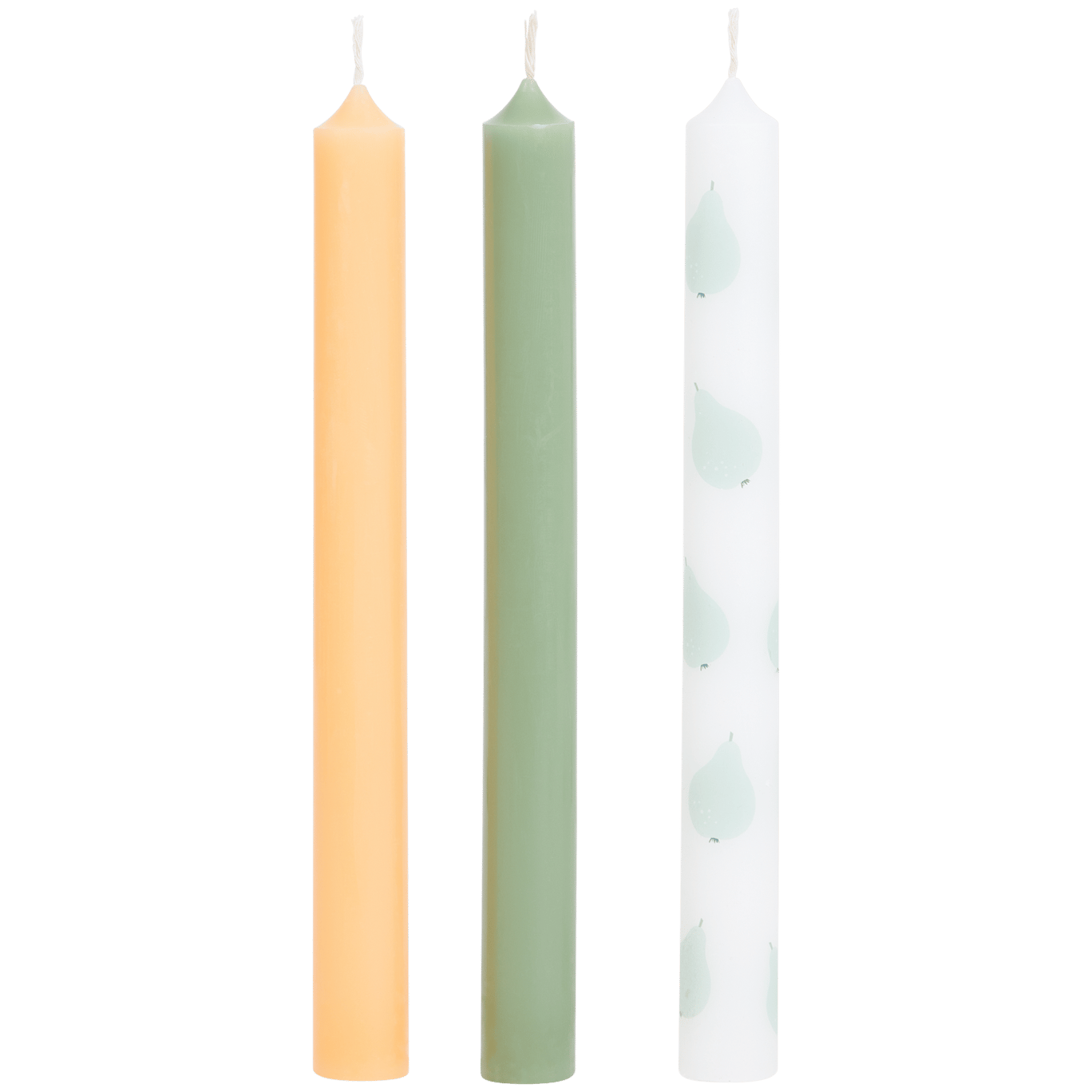 Velas decorativas com padrão