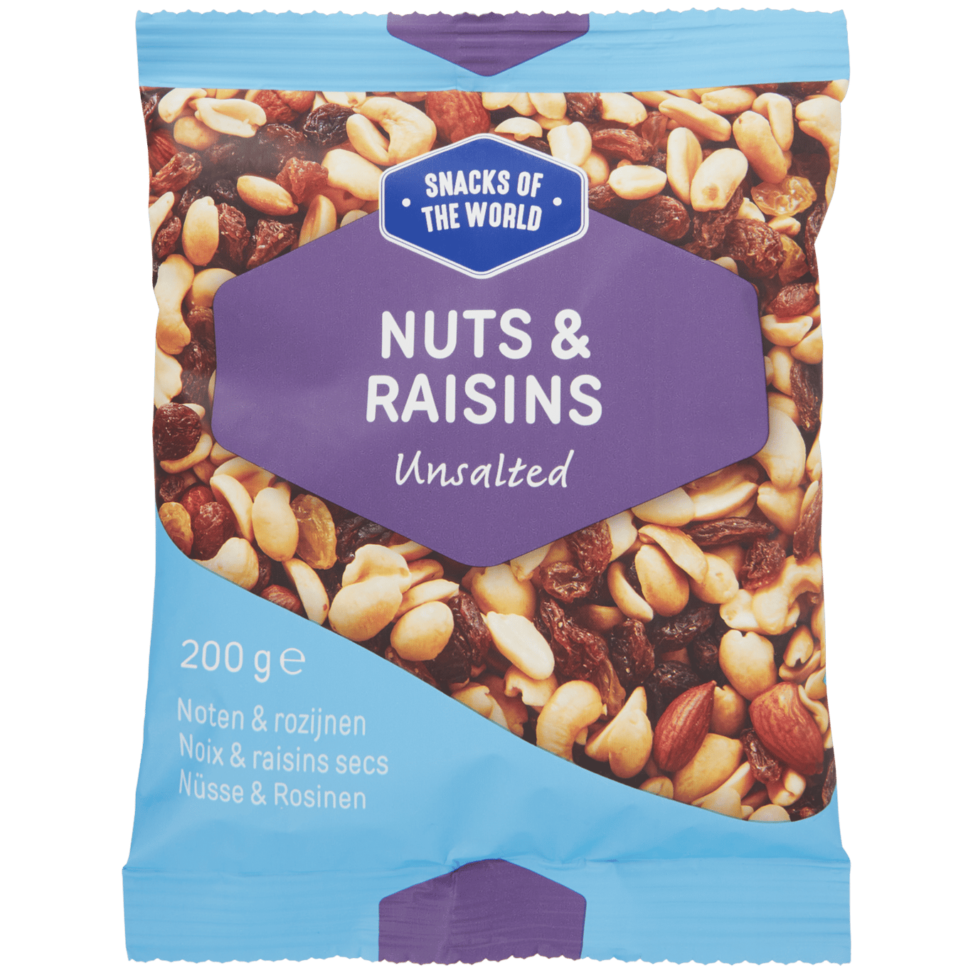 Snacks of the World noten en rozijnen