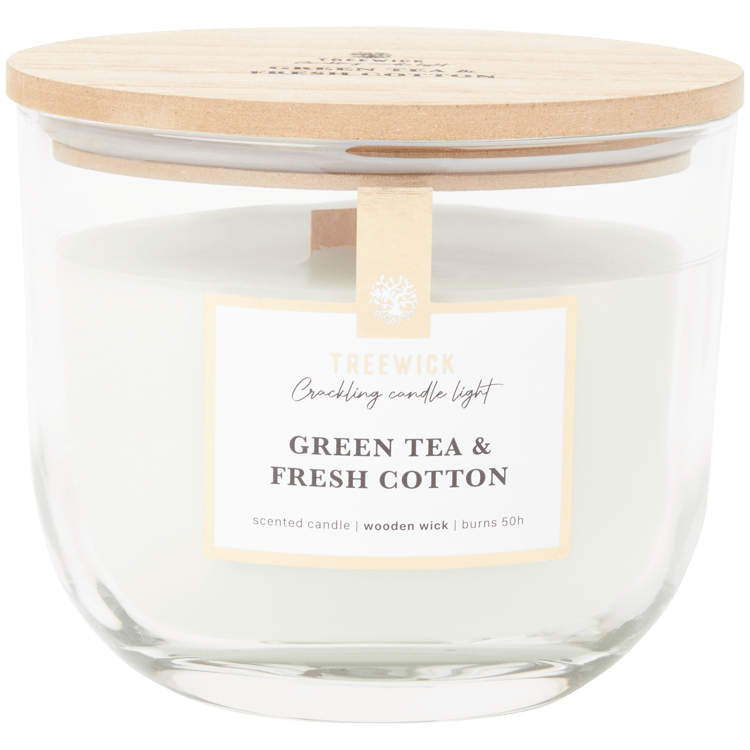 Bougie parfumée avec une mèche en bois Treewick