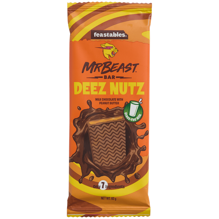 MrBeast Feastables chocoladereep Deez Nutz