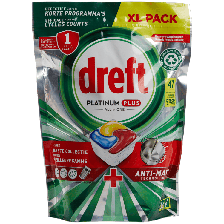 DREFT all in one platinum plus 48 doses citron