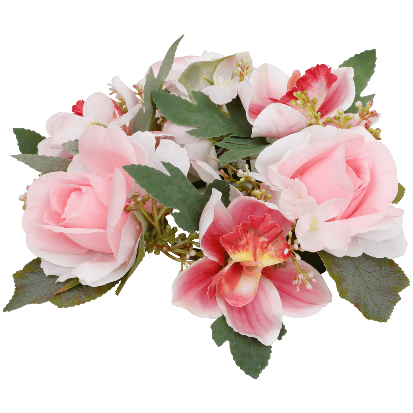 Corona de rosas artificial 