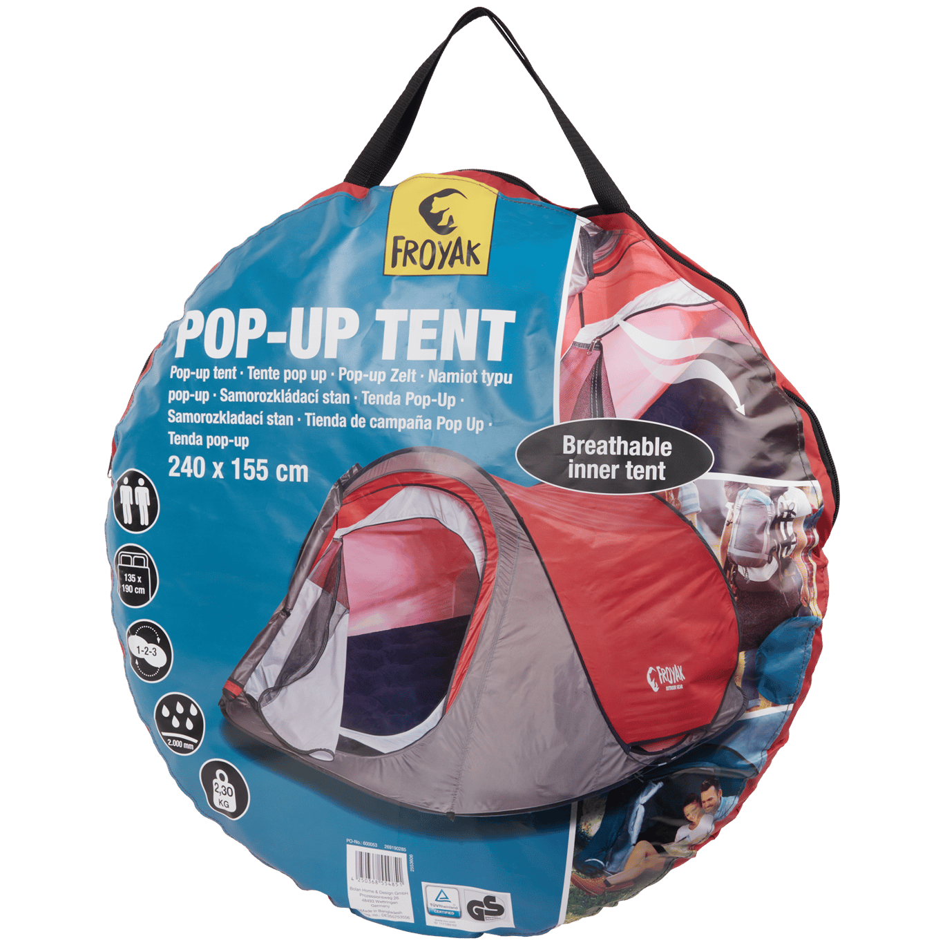 Rode datum beneden Tulpen Froyak pop-up tent | Action.com