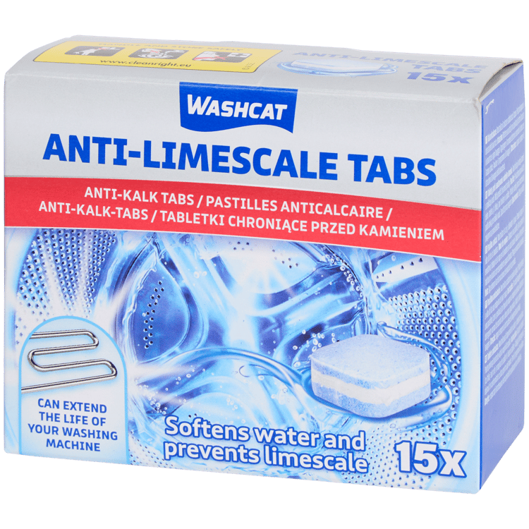 Anti-kalk wasmachinetabs