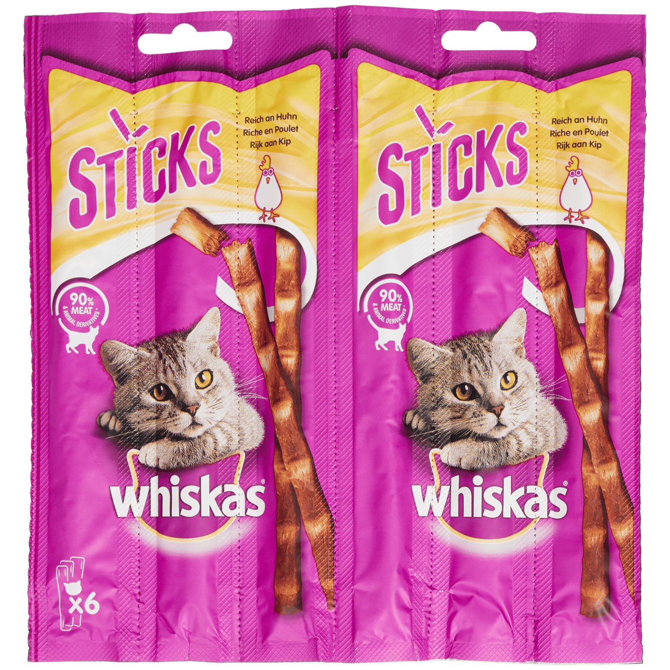 Barritas para gatos Whiskas pollo