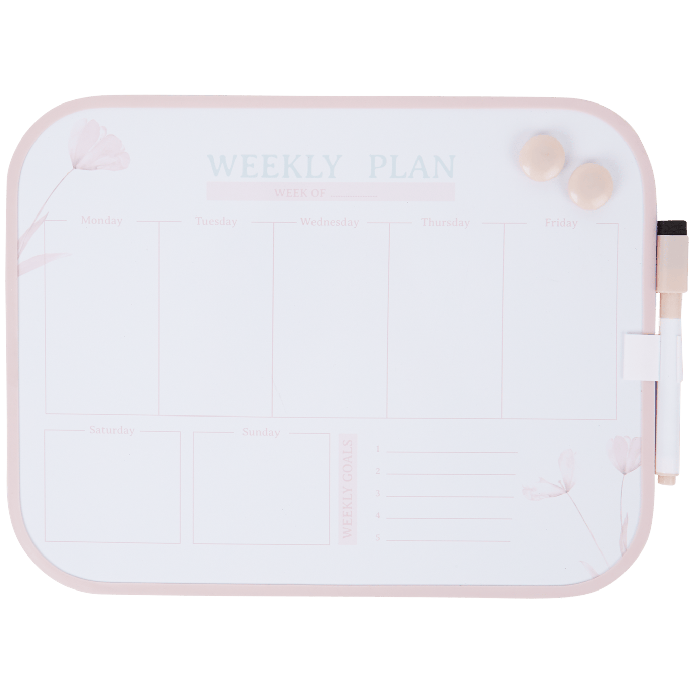 Magnetisch weekplanner-whiteboard
