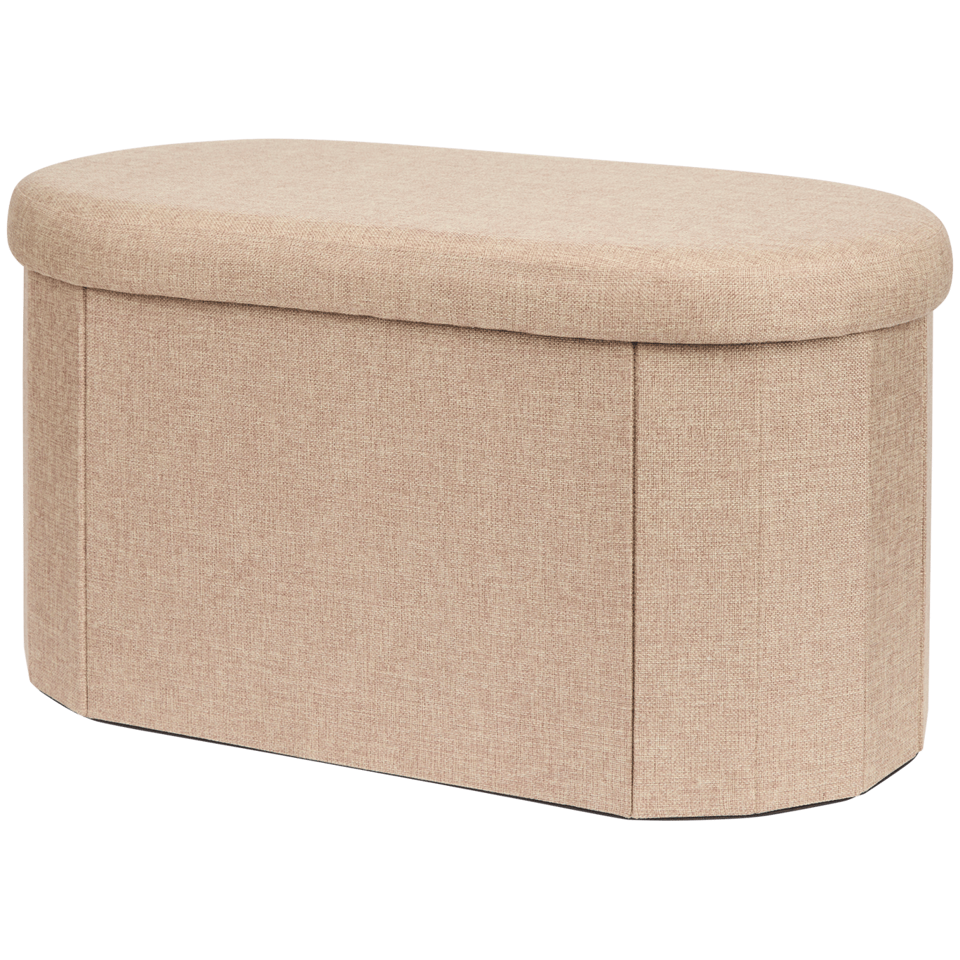 Pouf de rangement en teddy