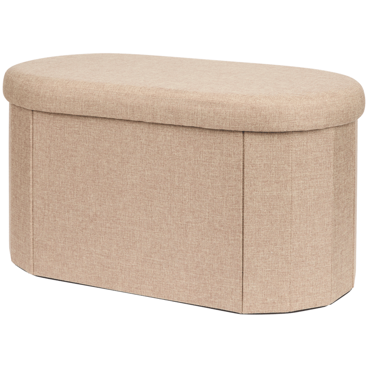 Pouf contenitore in tessuto teddy