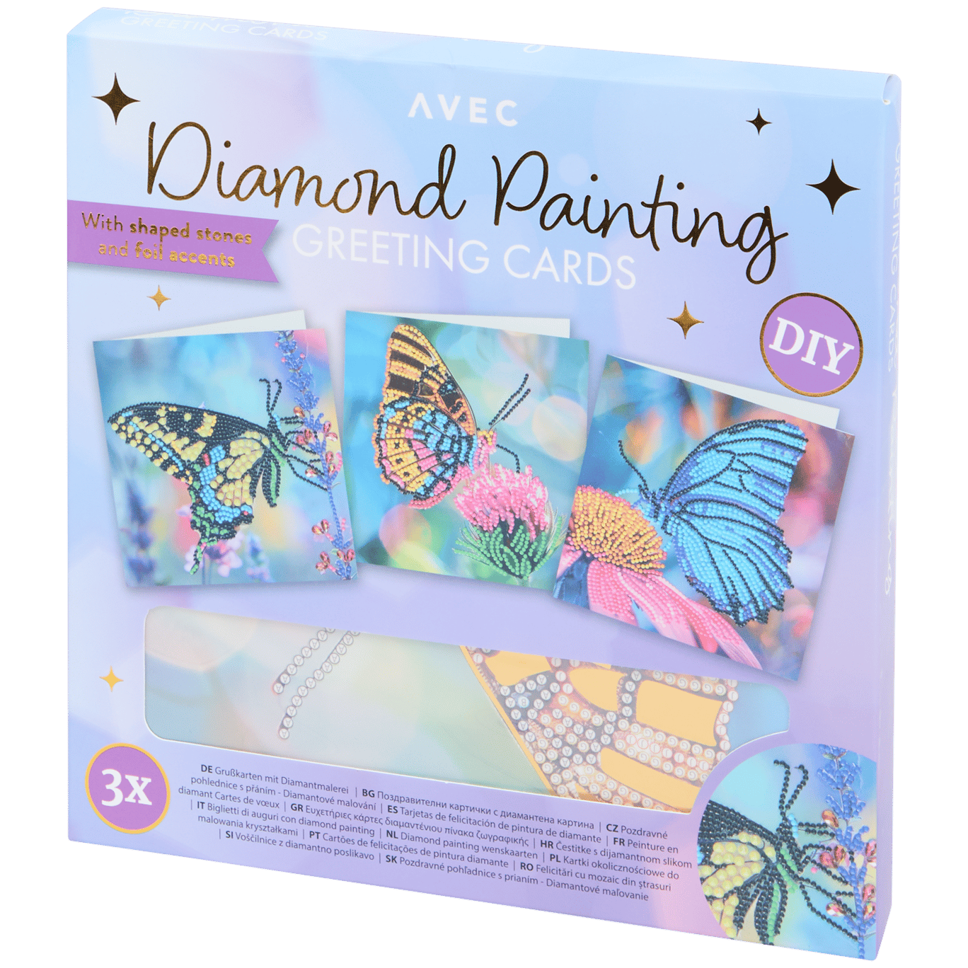 Avec diamond painting wenskaarten