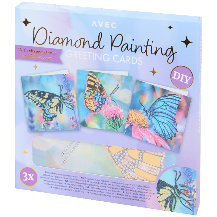 Cartes de vœux peinture diamant Avec