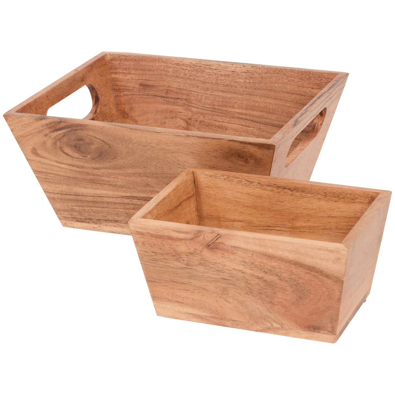 Cajas de almacenaje de madera de acacia