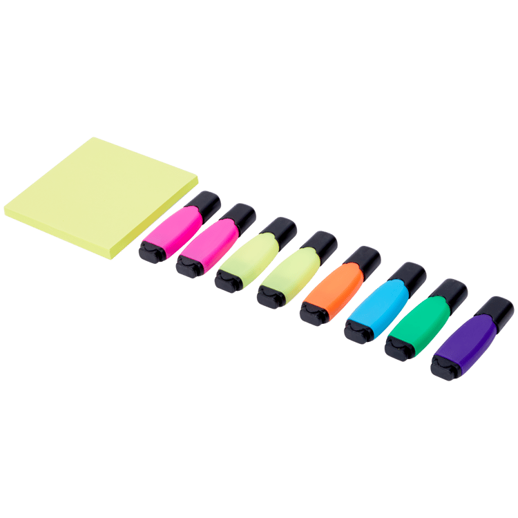 Mini-highlighters en sticky notes