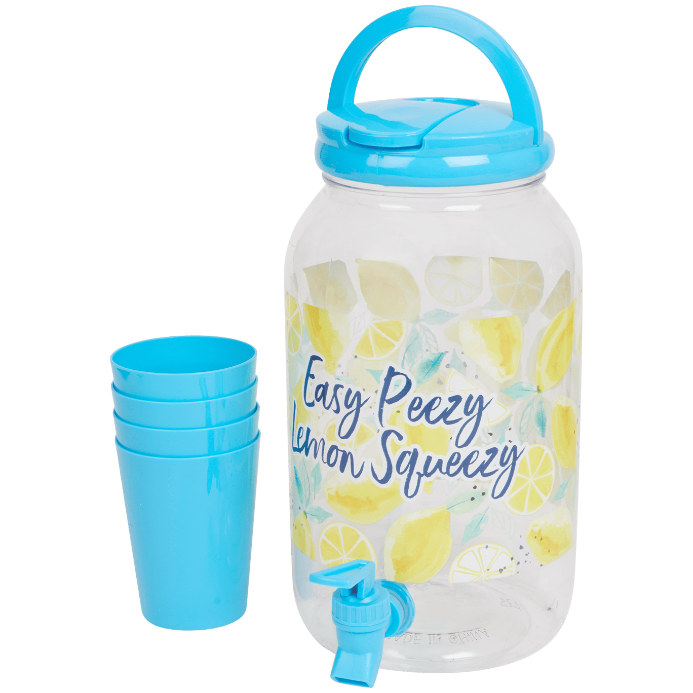 Grifo de limonada con vasos