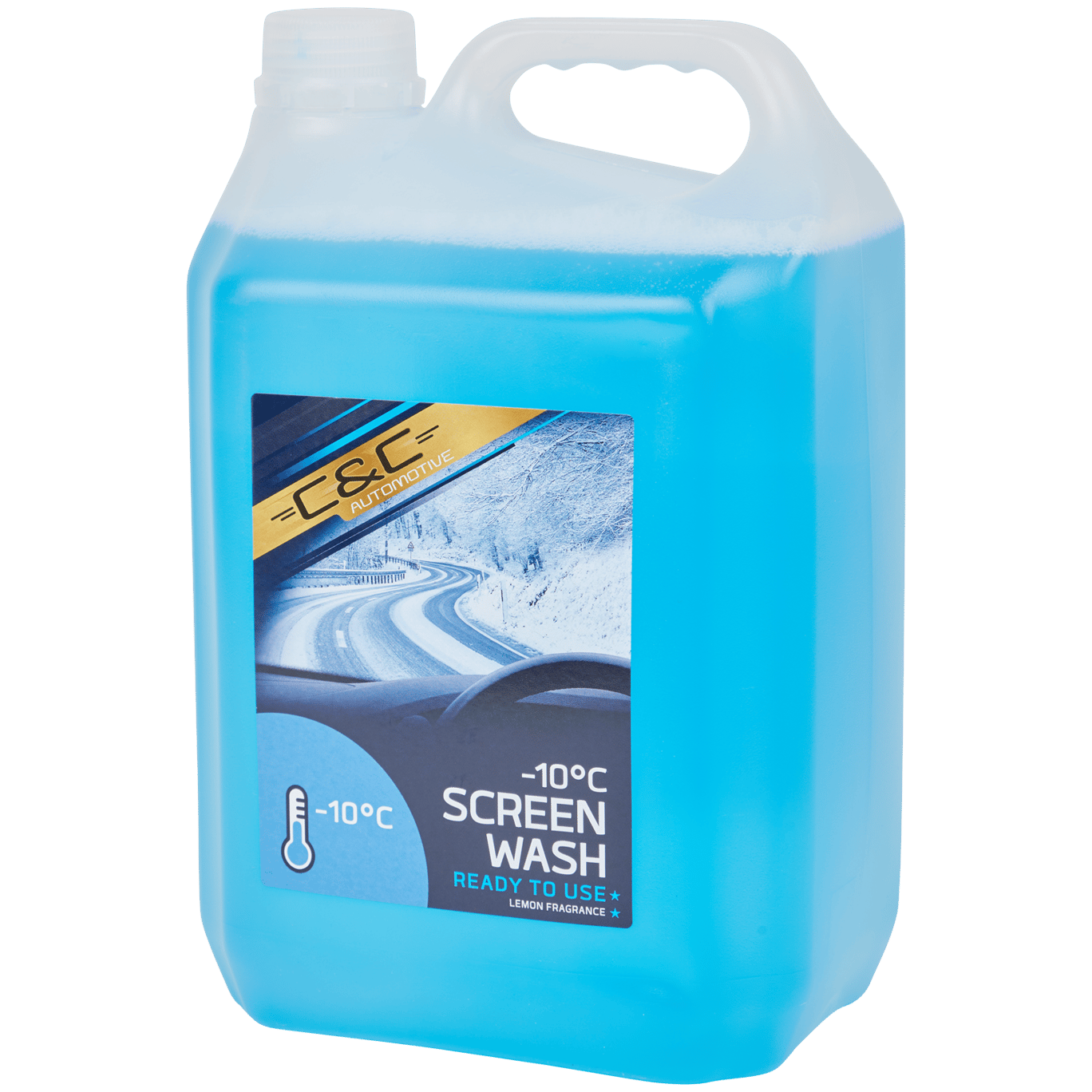 Fabex Auto Glass Wasser Auto Scheiben – Wasser Scheibenklar & Frostschutz  bis -37°C 5 L