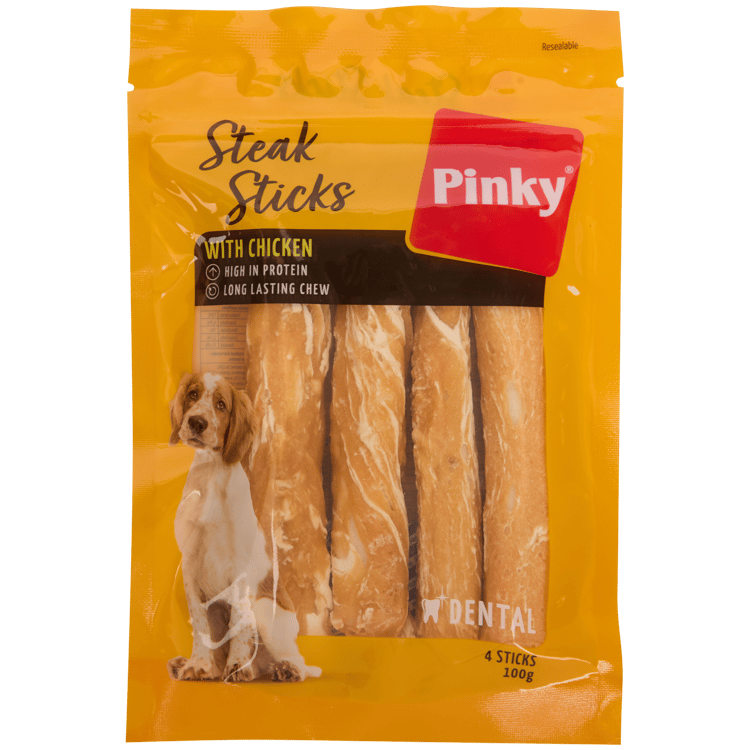 Snack per cani Pinky Steak Sticks