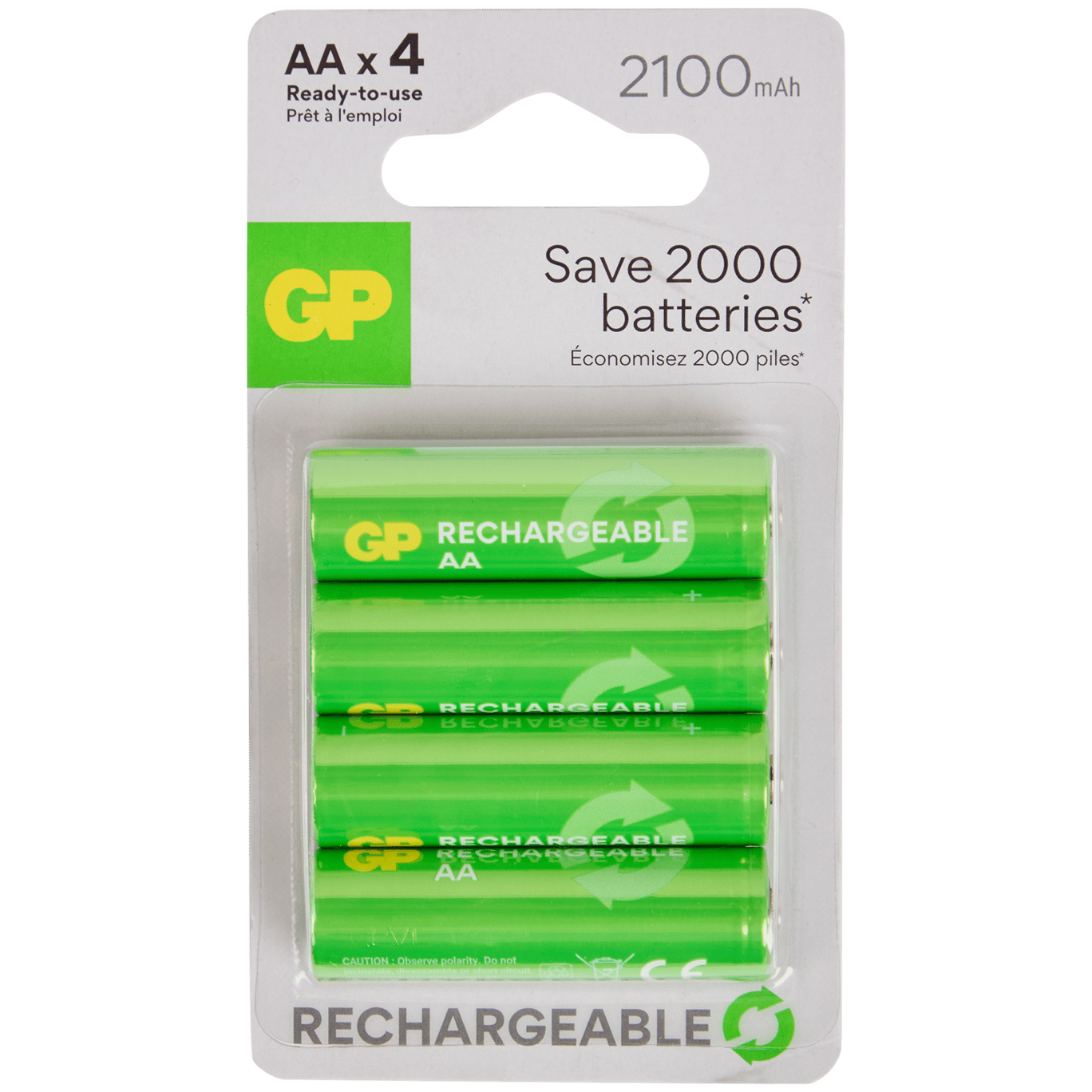 Piles rechargeables GP AA