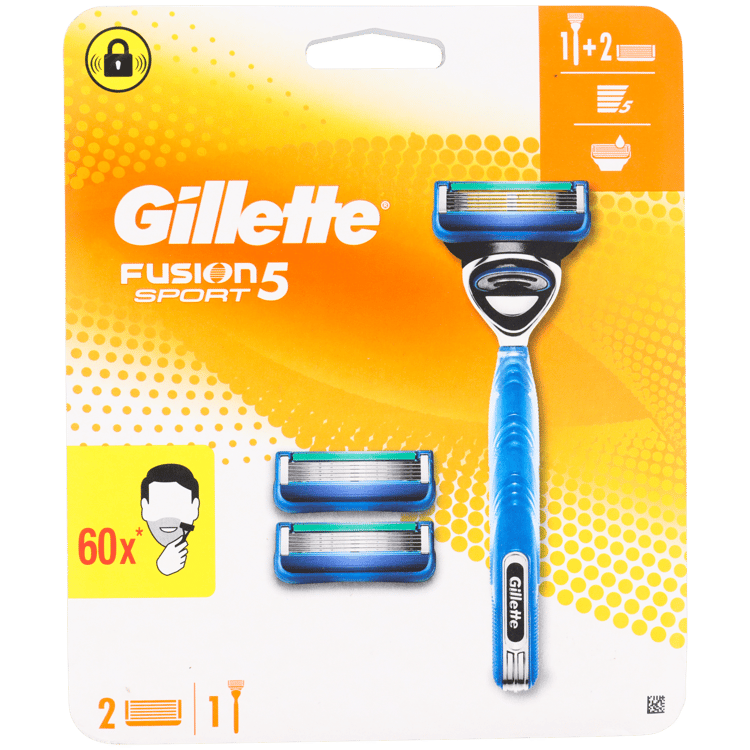 Gillette Fusion5 Rasierer mit Ersatzklingen Sport