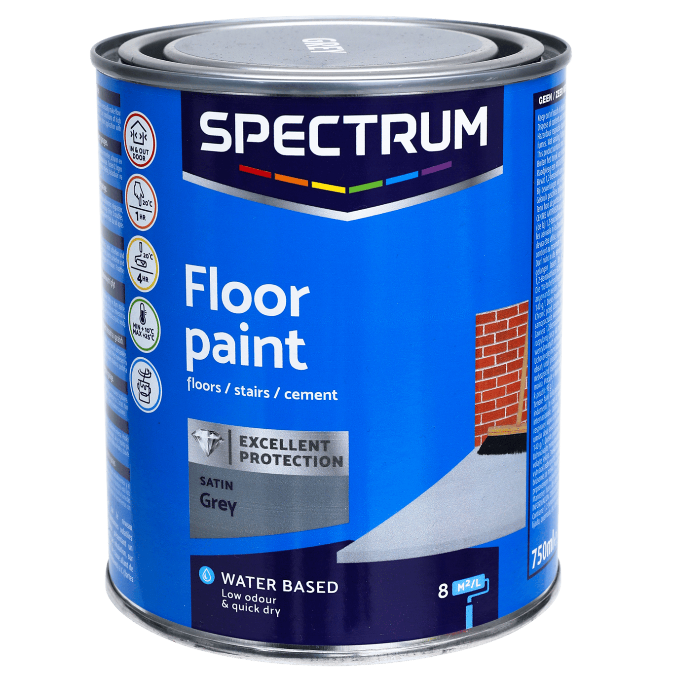 Spectrum laque métallisée haute brillance 2 en 1 blanche 750 ml