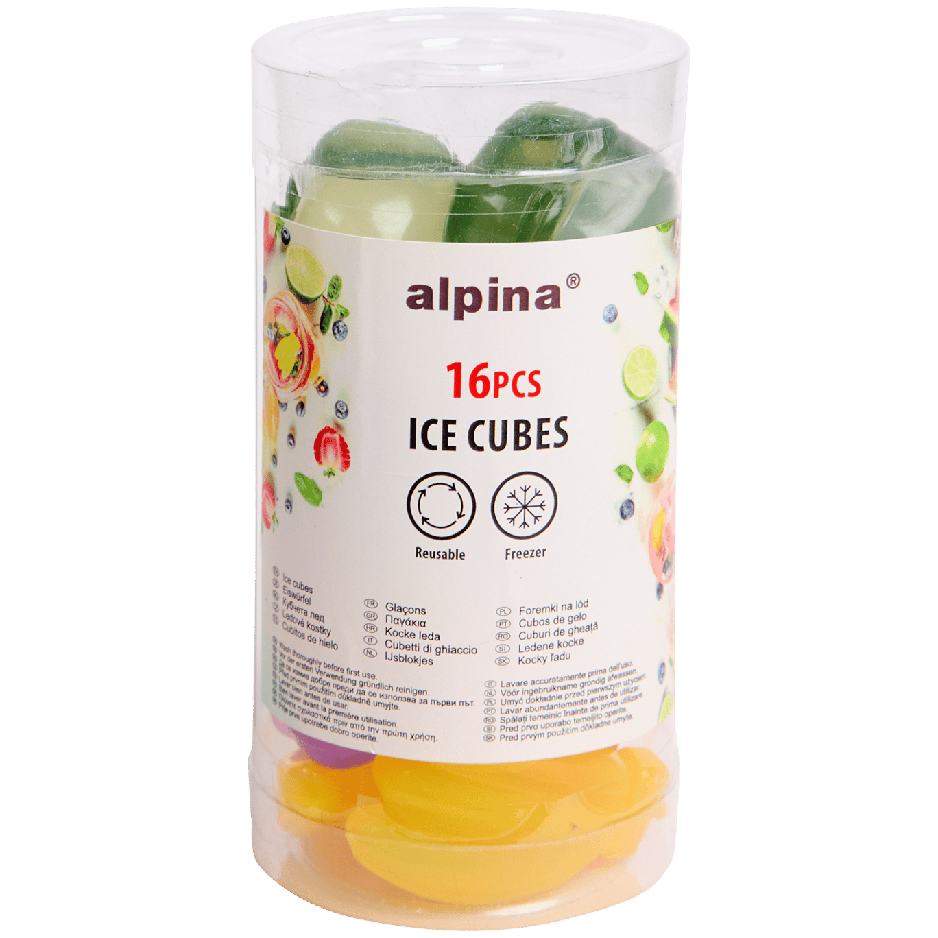 20 cubetti di ghiaccio in plastica assortiti, multicolore, riutili 2.5cm ホーム＆キッチン 20 cubetti di ghiaccio in plastica assortiti, multicolore,  riutili