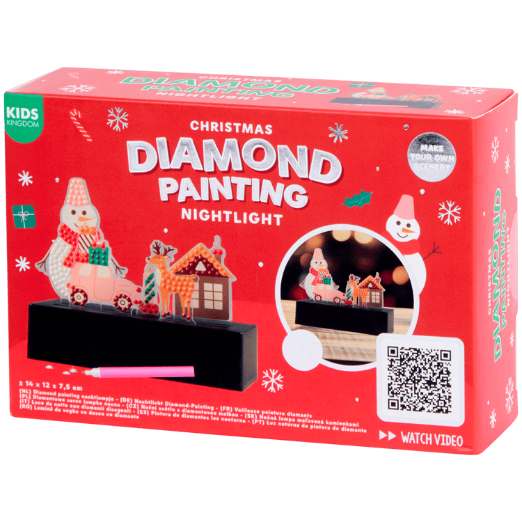 Pintura de diamantes luz de noche de Navidad Kids Kingdom