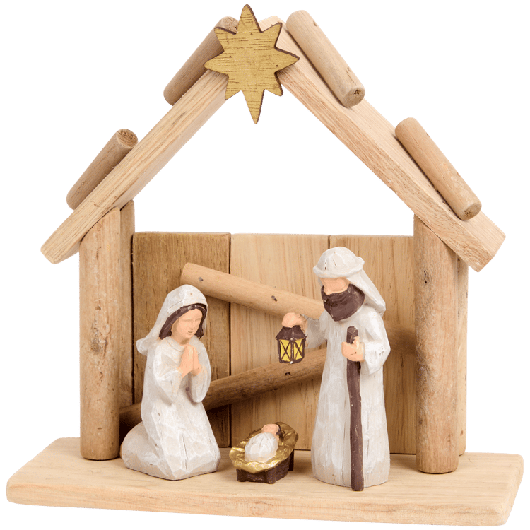 Crèche de Noël en bois Absolu Chic