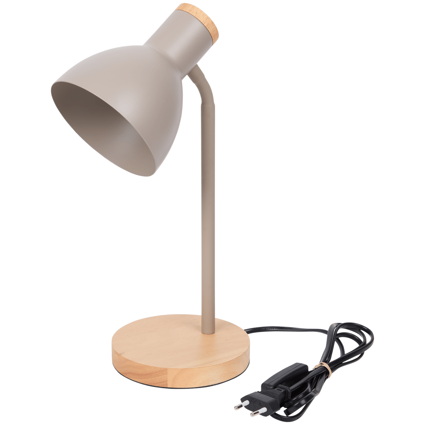 Lampe de table avec pied en bois