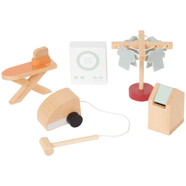 Accesorios de casa de muñecas de madera Mini Matters
