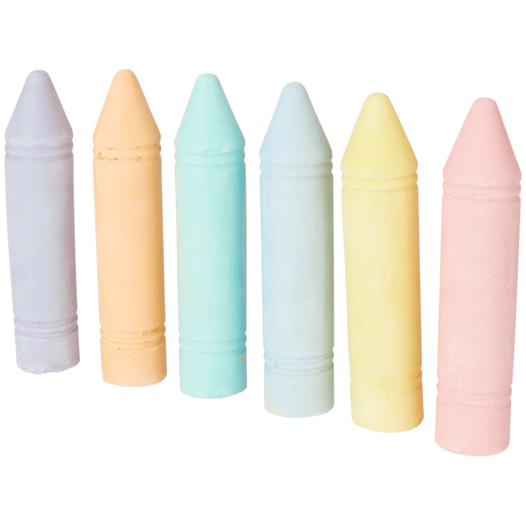 Craies De Trottoir Relaxdays - Lot De 24, 6 Couleurs, Ø9cm - Pour Enfants Et Tableau