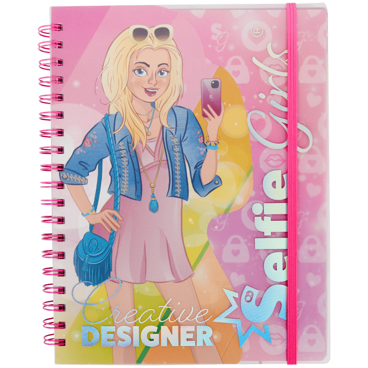 Selfie Girls Creative Designer Designer-Malbuch