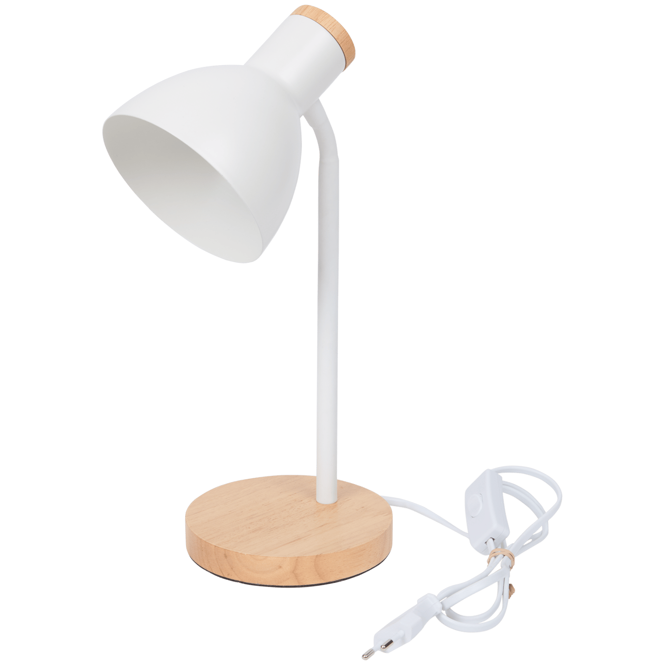 Lampe de table avec pied en bois