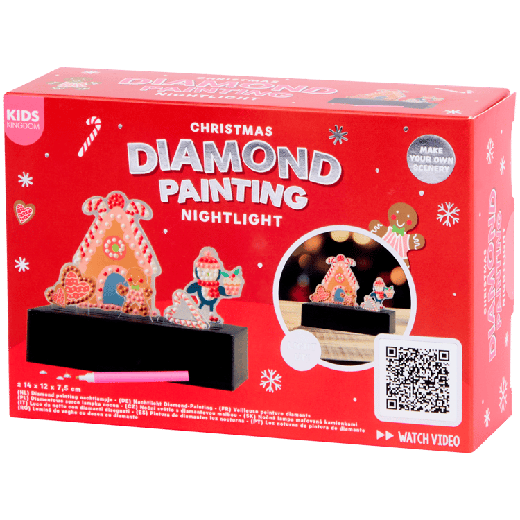 Pintura de diamantes luz de noche de Navidad Kids Kingdom