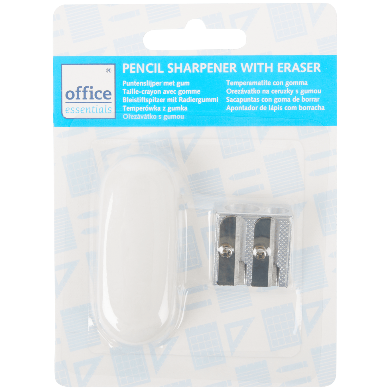 Kit temperamatite con gomma Office Essentials