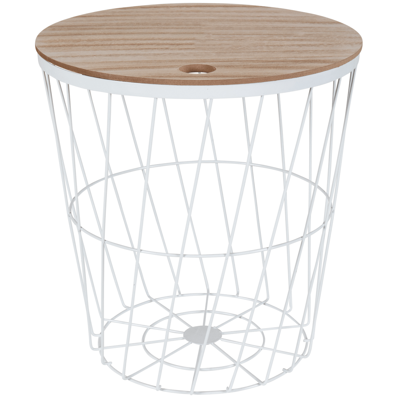 redonda diseño calado medidas: 40 x 35 cm cesta para periódicos SPRINGOS cesta de alambre con tapa mesa auxiliar alto x ancho negro y blanco, 40 x 35 x 35 cm 