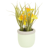 Flores artificiais em vaso
