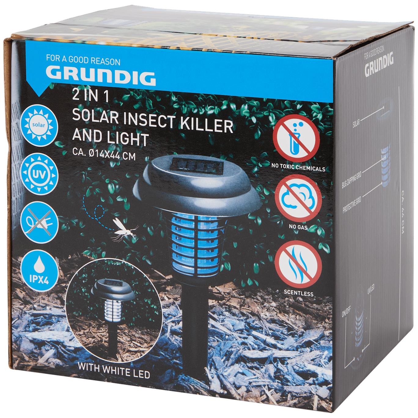 Repelente e lâmpada anti-insetos a energia solar Grundig