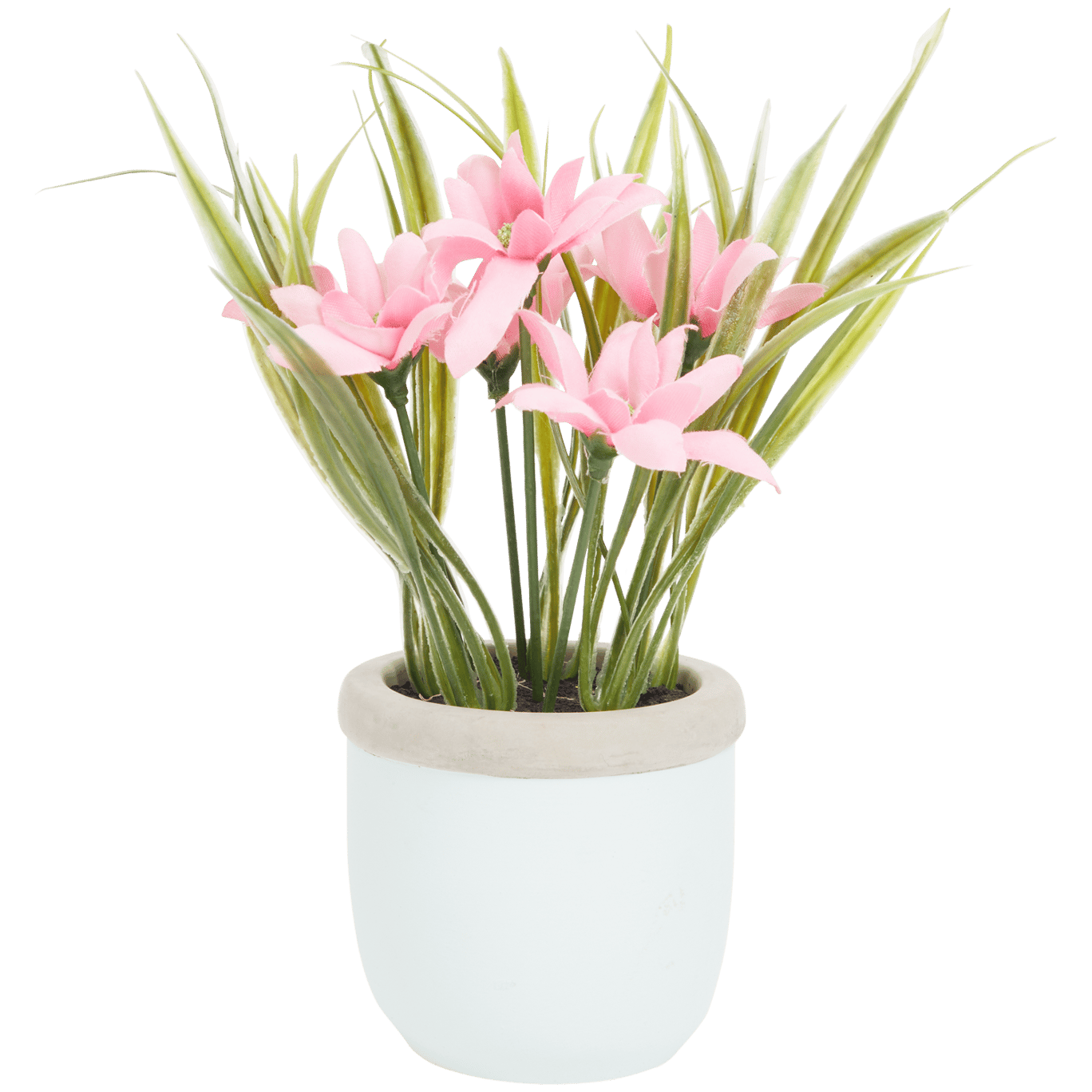 Flores artificiais em vaso