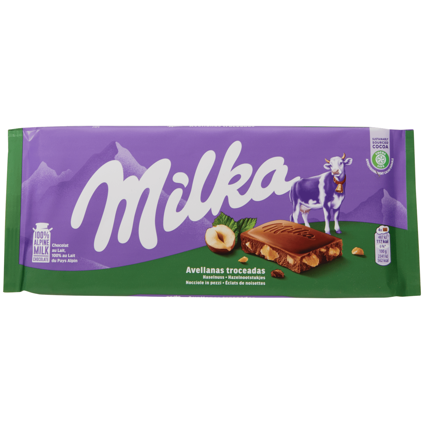 Tablette de chocolat Milka Noisette